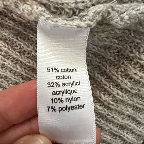 Maurices Open Front Longline Sweater Knit Neutral Small Grey Beige Cardigan - Picture 8 of 12